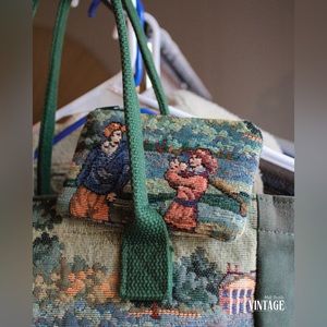 Holdings Fine Accessories Tapestry Golf Scene 2-Piece Purse and Coin Pouch